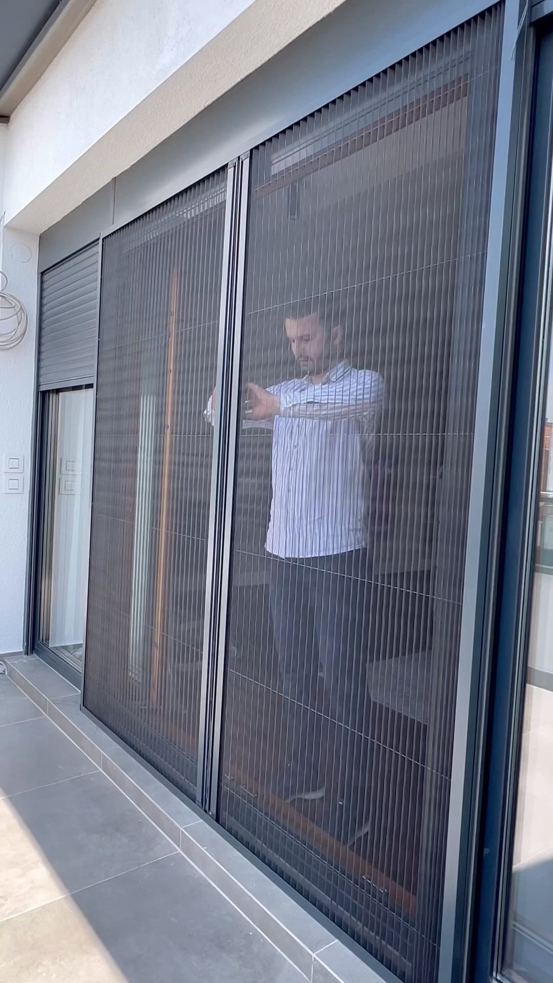 Sliding mosquito net for windows installed in Pune apartment - Excellent Interior Solutions