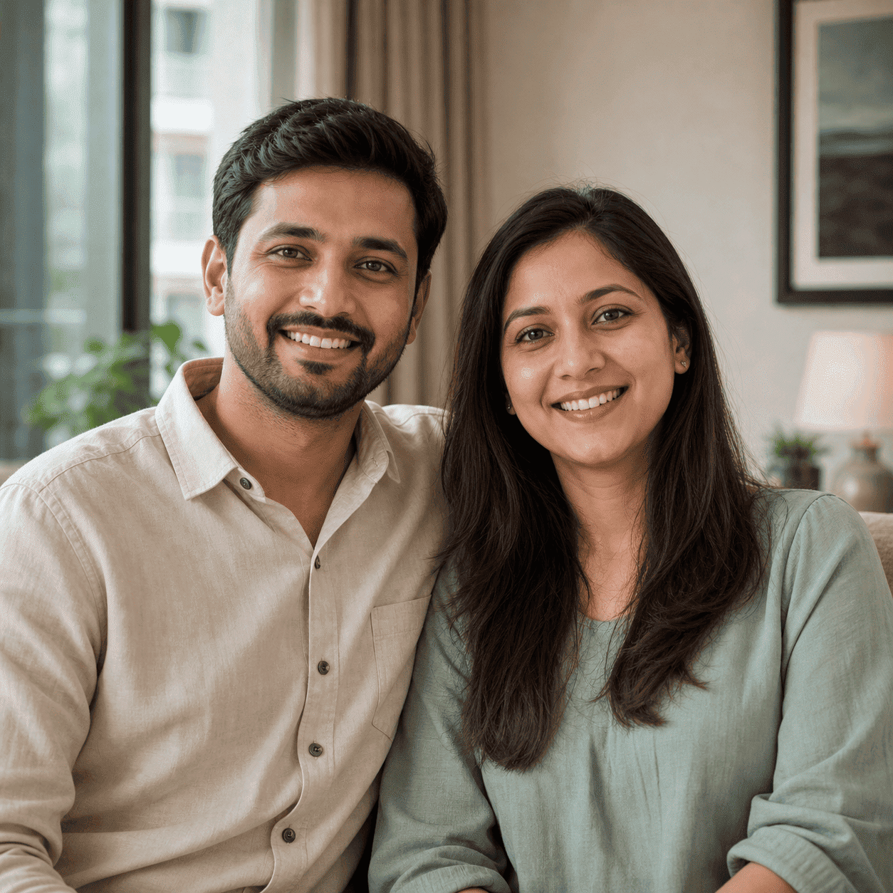 Anita and Kunal customer portrait
