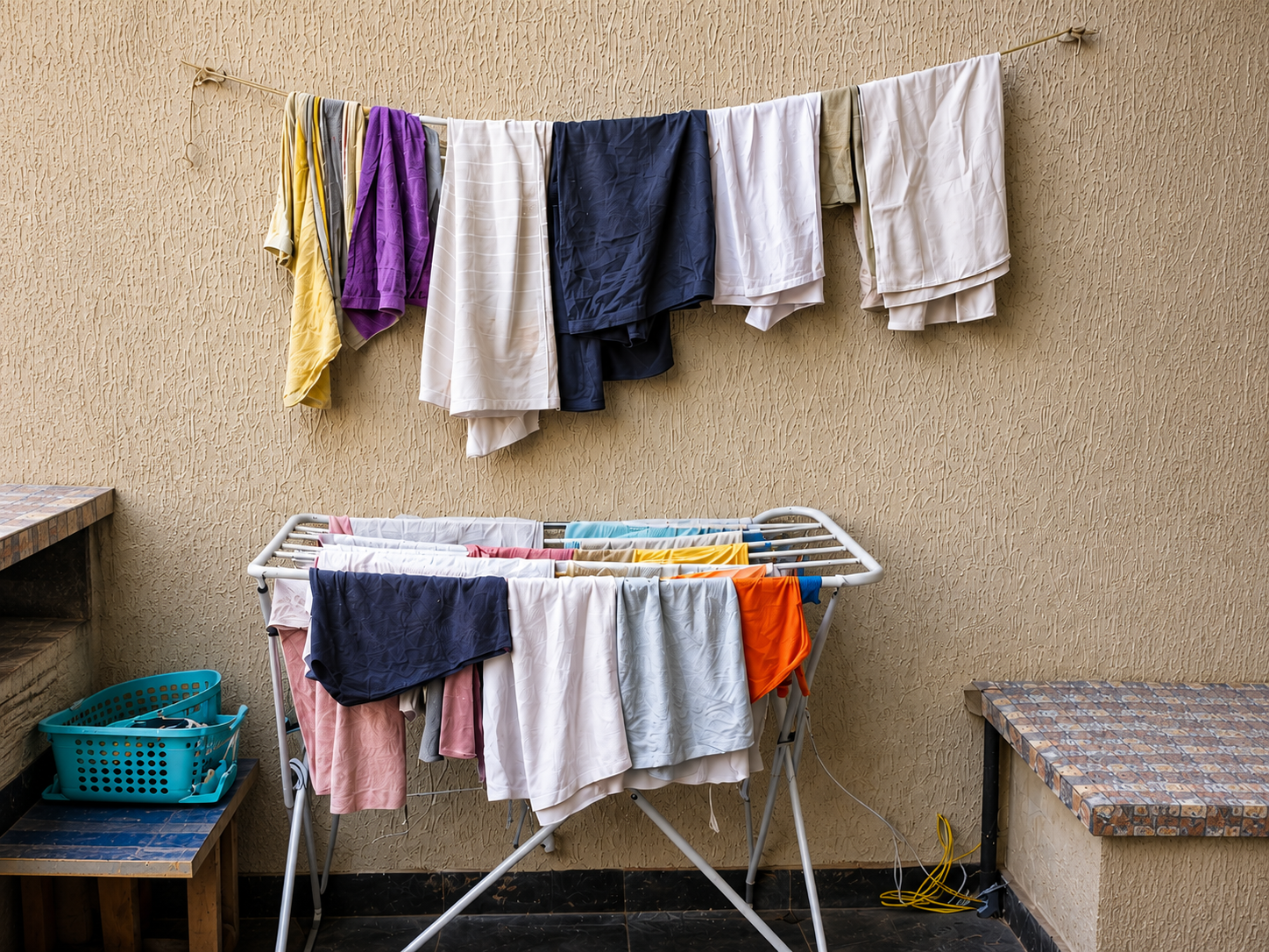 Cloth drying system installed after transformation