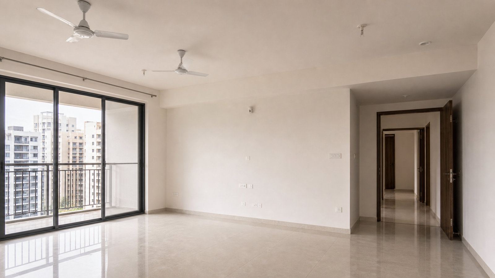 Living room before POP ceiling design